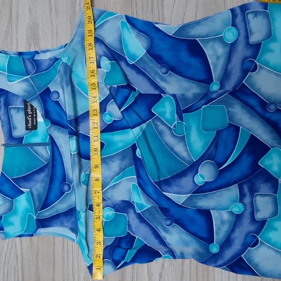 Chad's Place vintage blue fun print dress size 12 - Picture 3 of 6